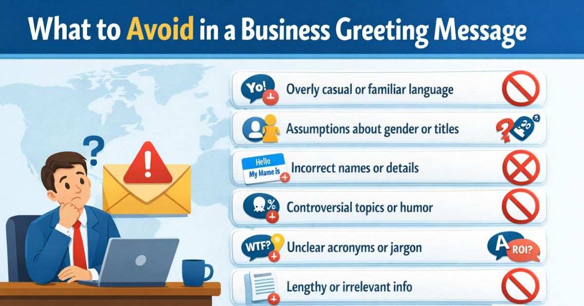 How to write a business greeting message
